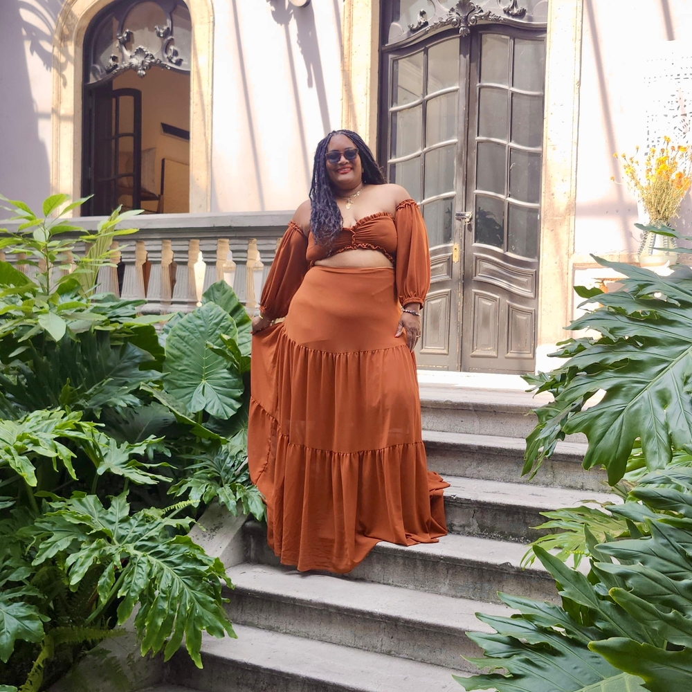 Elegant Brown Maxi Skirt